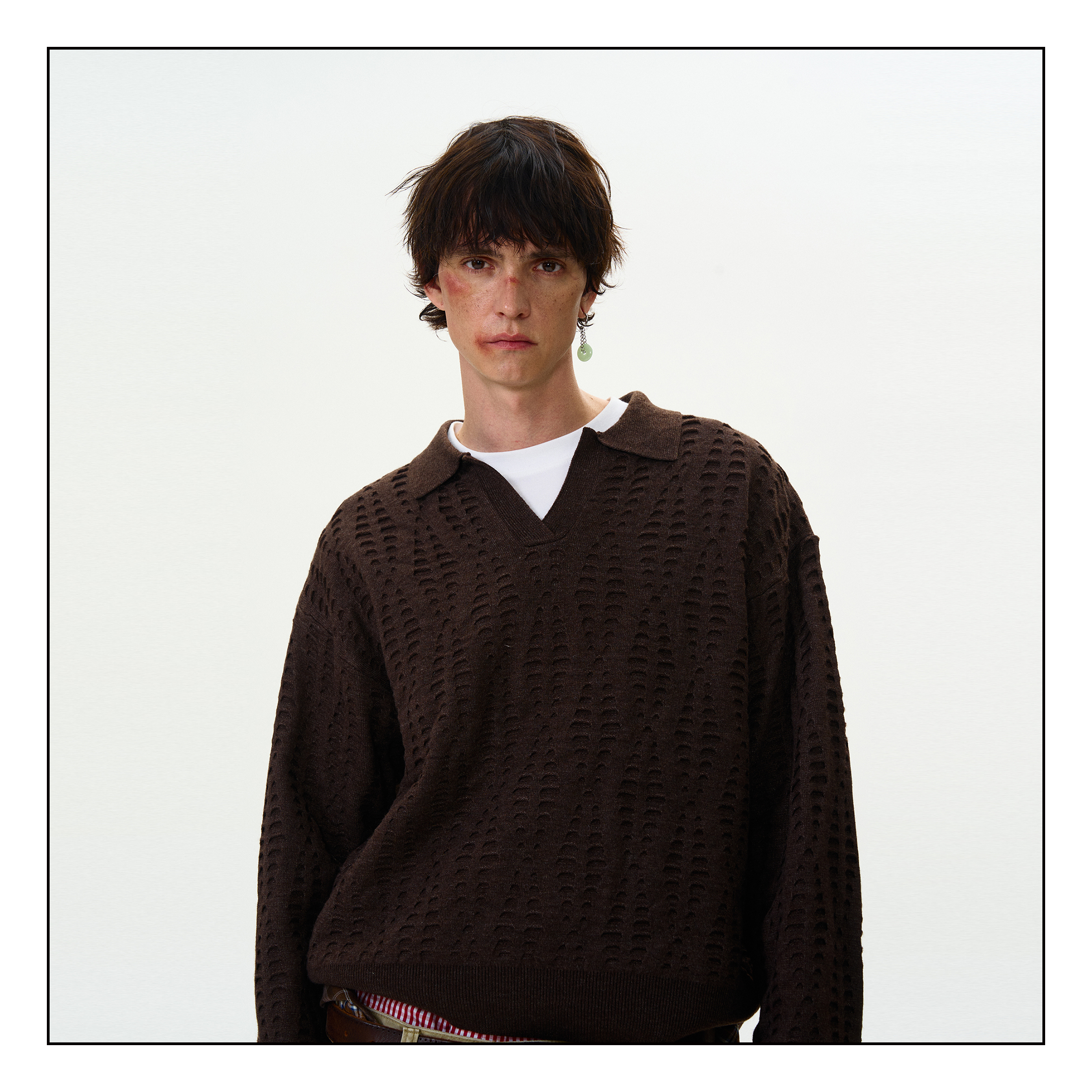 MADWITCH复古高级感镂空毛衣