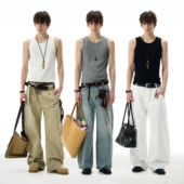 休闲cleanfit纯色上衣 背心男女夏季 MADWITCH美式 简约坑条坎肩无袖