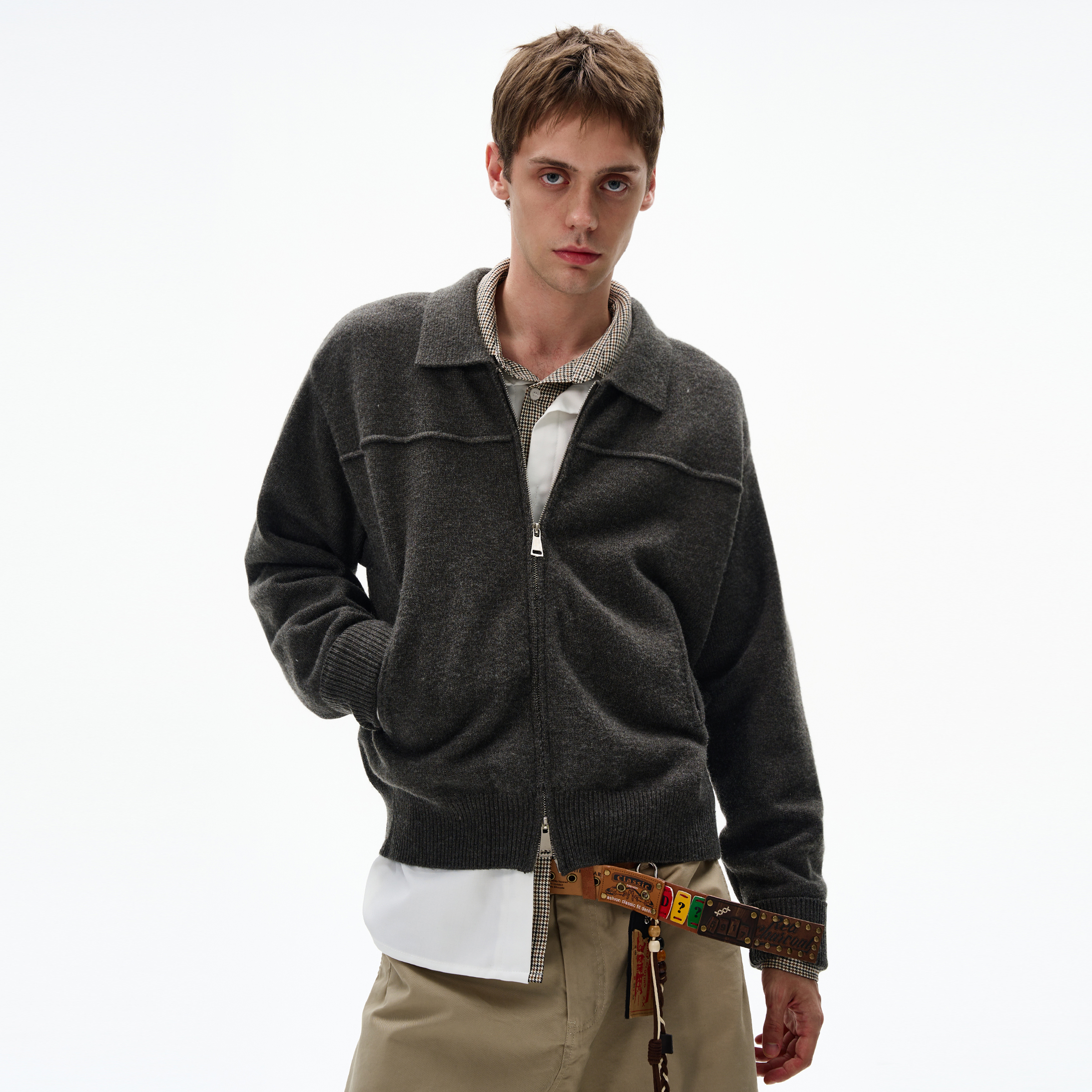 MADWITCH复古高级感针织开衫外套