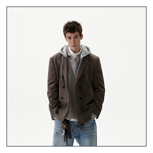 MADWITCH秋冬美式 外套潮 复古高级感毛呢连帽西服男女宽松休闲西装