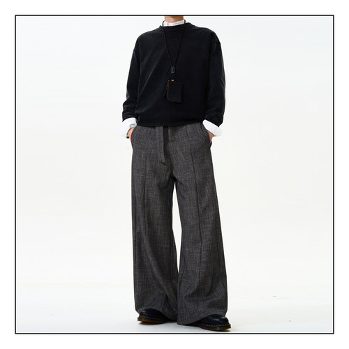 MADWITCH复古老钱风垂感休闲西裤