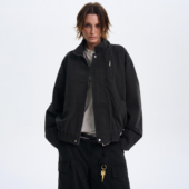 MADWITCH复古简约廓形哈灵顿夹克男女春季 外套 宽松休闲飞行员短款