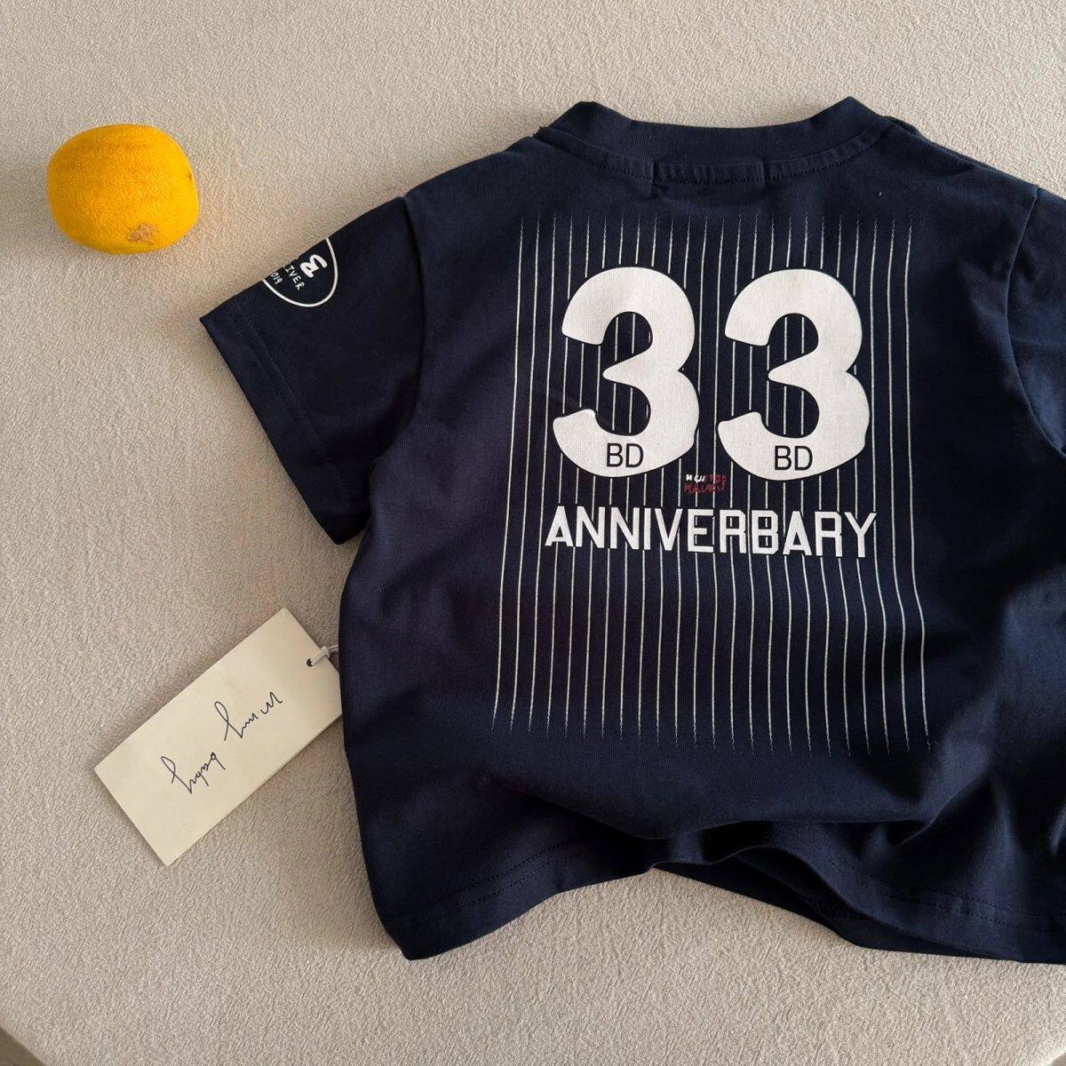 韩版儿童夏季纯棉短袖复古字母印花宽松T恤男女童百搭休闲上衣