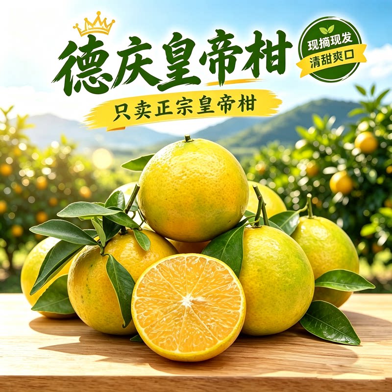 德庆皇帝柑新鲜大果贡柑正宗广东桔橘子水果10礼盒装5当季现摘