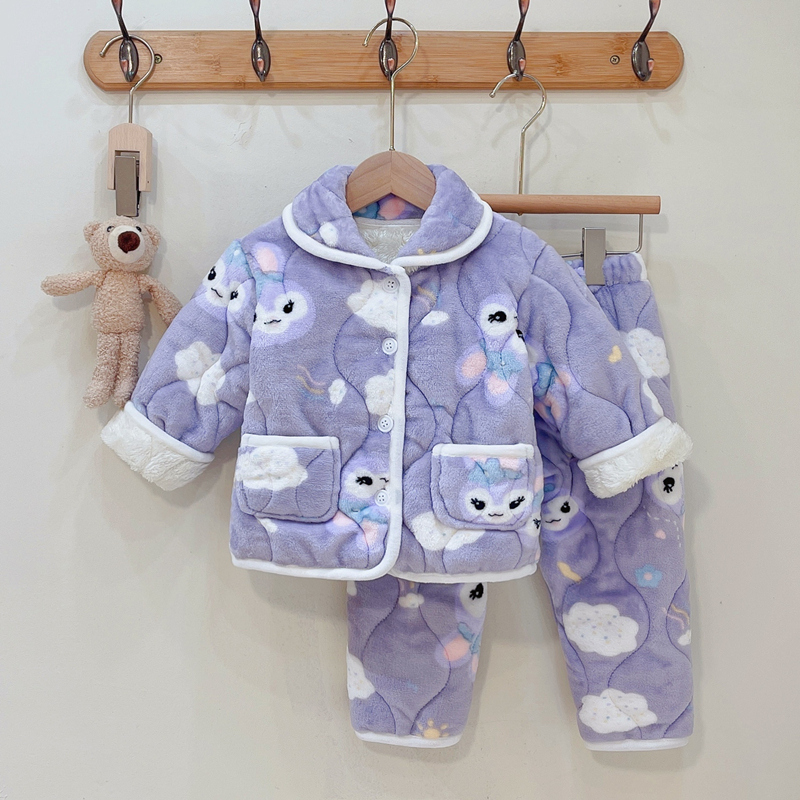 女童法兰绒加绒加厚品质家居服