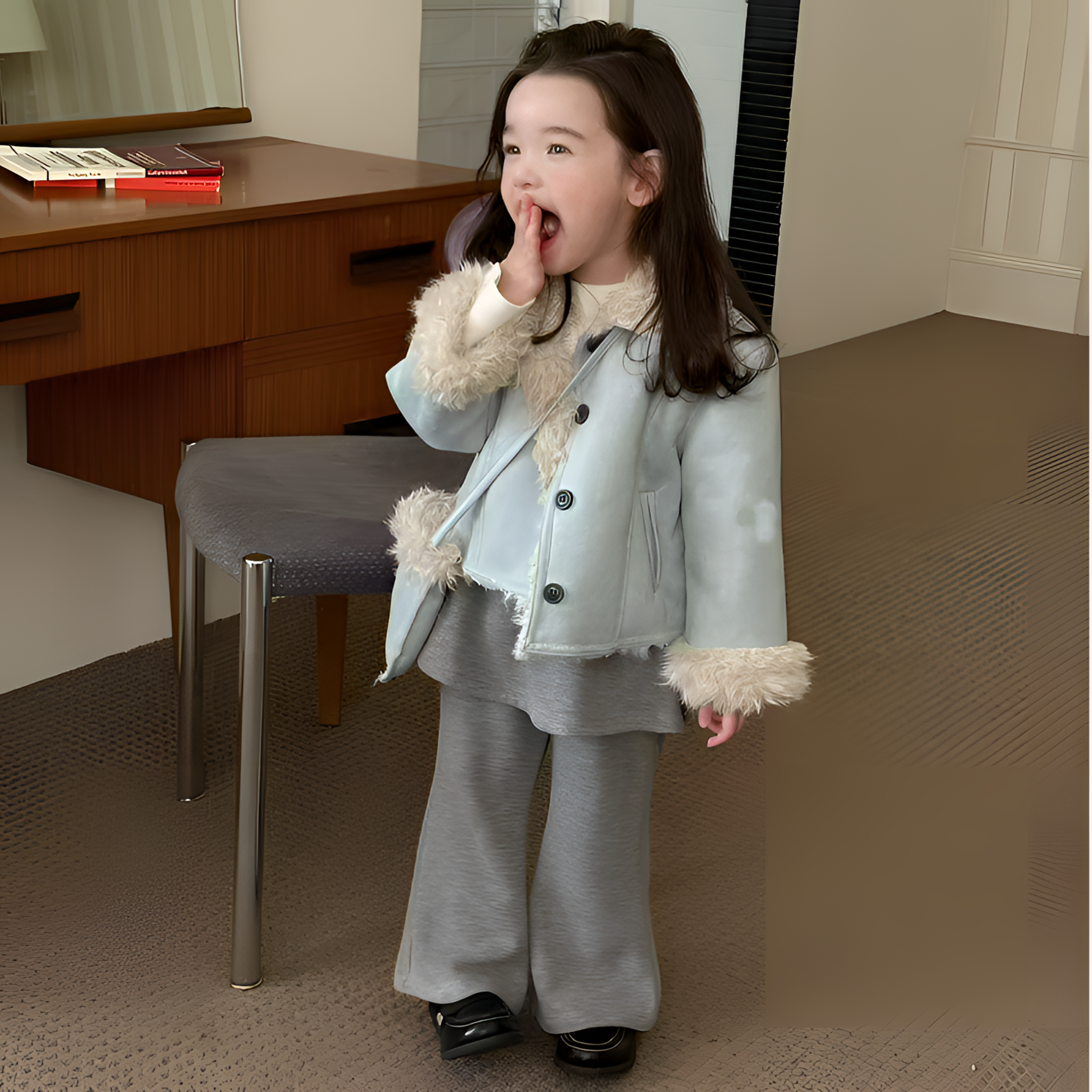 女童加绒外套2025新款儿童