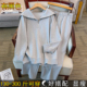 女秋200胖mm宽松显瘦加肥 休闲两件套装 300斤特大码 海军领卫衣卫裤