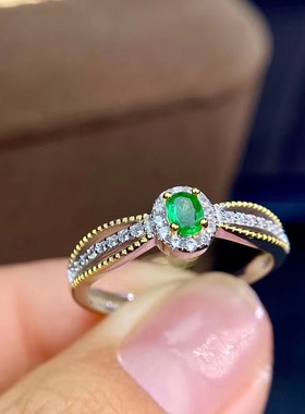 伯利尔女S925戒指空托