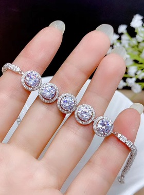 伯利尔女S925手链空托