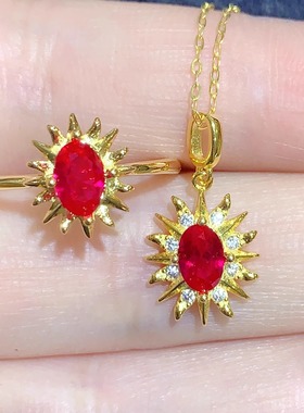 S925银镀套装空托4*6mm裸石托