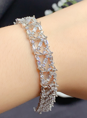 伯利尔女S925手链空托