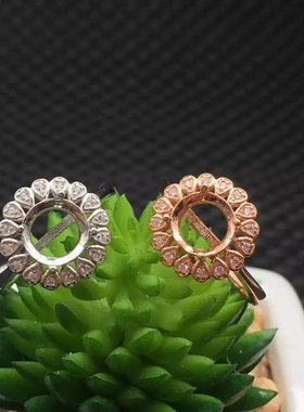 伯利尔女S925戒指空托