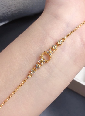 伯利尔女S925手链空托