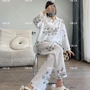 舒适时尚 小众ins风睡衣女春秋2025新款 米老鼠外穿可爱慵懒家居服