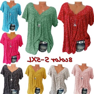 领宽松短袖 新品 亚马逊爆款 夏季 印花恤 跨境欧美女装