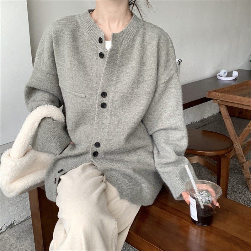 早秋新款灰色针织开衫女宽松学院风休闲慵懒小个子毛衣外套,个性定制/设计服务/DIY,连衣裙加工定制,淘宝优惠券,粉丝福利购,淘宝优惠卷