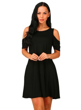 春夏新款欧美跨境女装亚马逊爆款时尚短袖露肩连衣裙