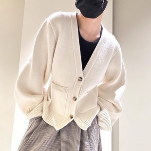 亚马逊跨境毛衣女外套秋冬新款 休闲纯色领高腰针织口袋开衫