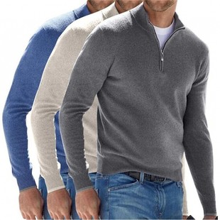 秋冬 爆款 打底衫 羊绒衣男式 现货 独立站速卖通亚马逊欧美长袖