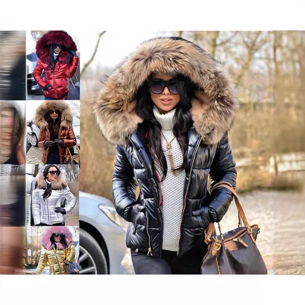 欧美秋冬季新款女棉衣羽绒棉服短款女装外套上衣棉优雅风