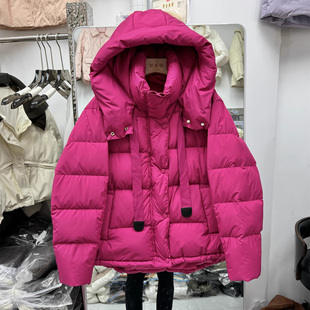 秋冬韩版宽松连帽羽绒服女短款加厚保暖小个子面包服外套