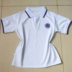 新款学生校服T恤陈经纶嘉铭分校短袖运动棉POLO衫班服男女款定制