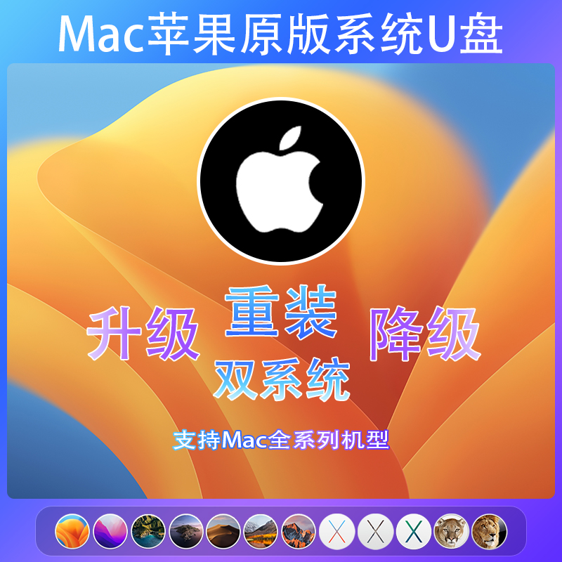 苹果系统原版MacOS安装U盘 升级/降级/重装/双系统安装启动优盘