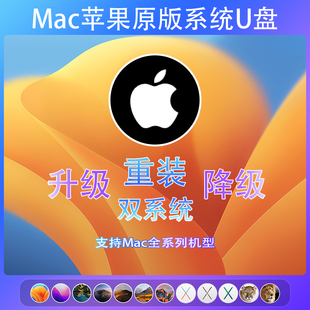 重装 降级 升级 U盘 启动优盘 双系统安装 MacOS安装 苹果系统原版