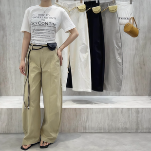 休闲裤 感西裤 女 松弛时尚 夏上新老钱雅痞天丝棉高品面料弯刀裤