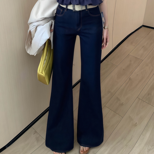 夏季莱赛尔四面弹巨显瘦喇叭裤女