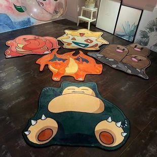 宝可梦宠物小精灵皮卡丘卡比兽异形家用卧室客厅耐脏神奇宝贝门垫
