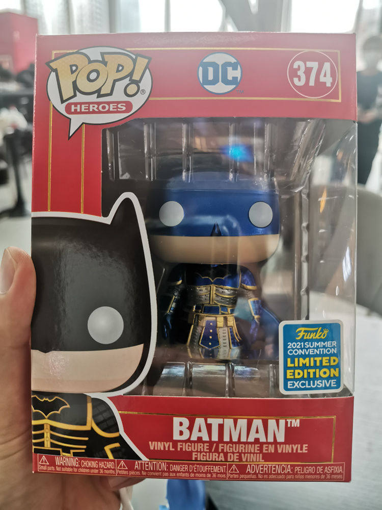2021Funko Pop DC皇家英雄蓝色蝙蝠侠上海首展电镀亚洲手办限定好