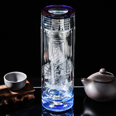 高档送礼手工雕刻杯子水晶