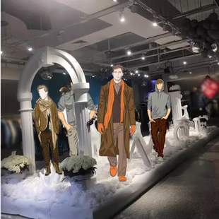秋冬服装发布会布置罗马柱展厅商场橱窗装饰摆件婚礼DP点场景道具