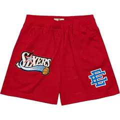 Ericemanuel Sixers Ee Shorts 76Ers Basketball Sports Shorts American Mesh Loose Five-Point Shorts