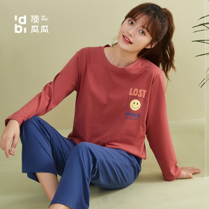 顶瓜瓜女纯棉套头睡衣套装