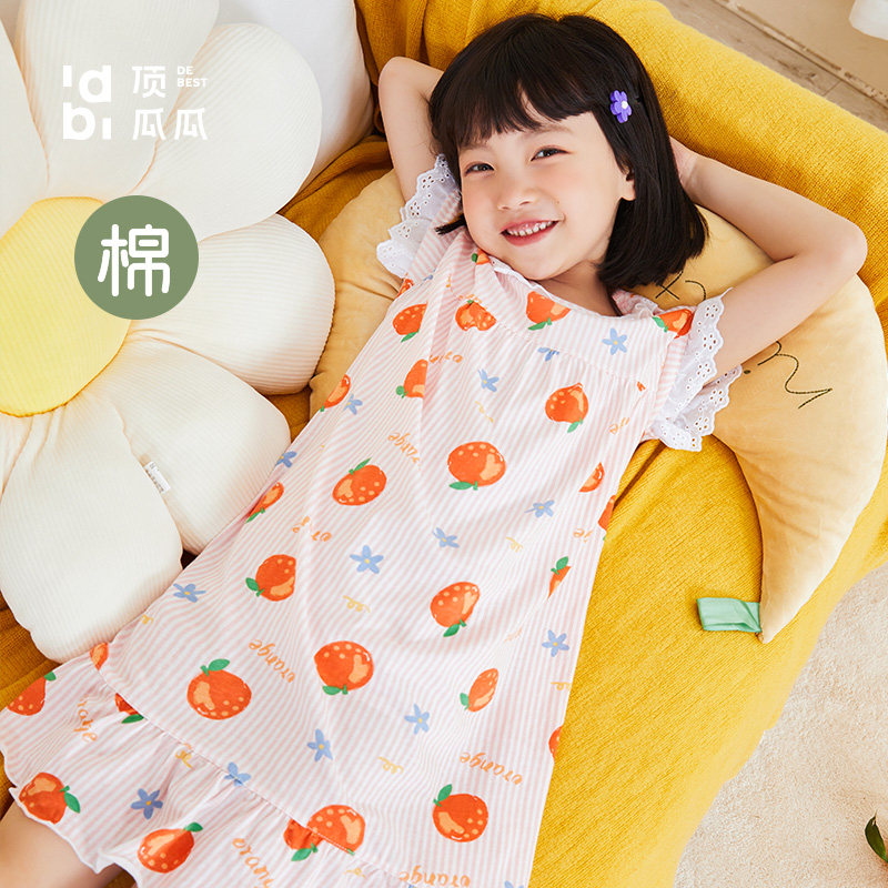 顶瓜瓜睡裙女童短袖家居裙图片