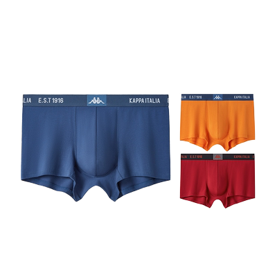 25夏季新品Kappa/卡帕男士内裤棉质3A级抑菌透气四角裤平角裤