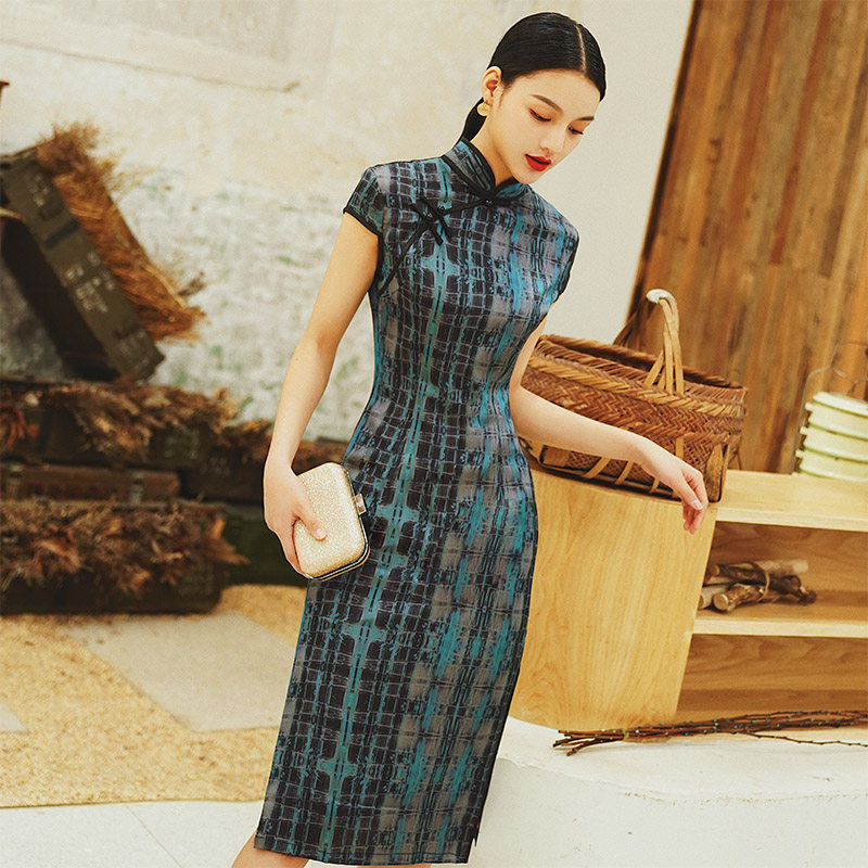 老上海旗袍2020改良年轻款少女日常中国风复古连衣裙修身性感显瘦