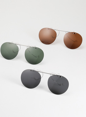 板材墨镜夹片日式上翻偏光太阳镜挂架男超轻开车驾驶墨镜挂片GM