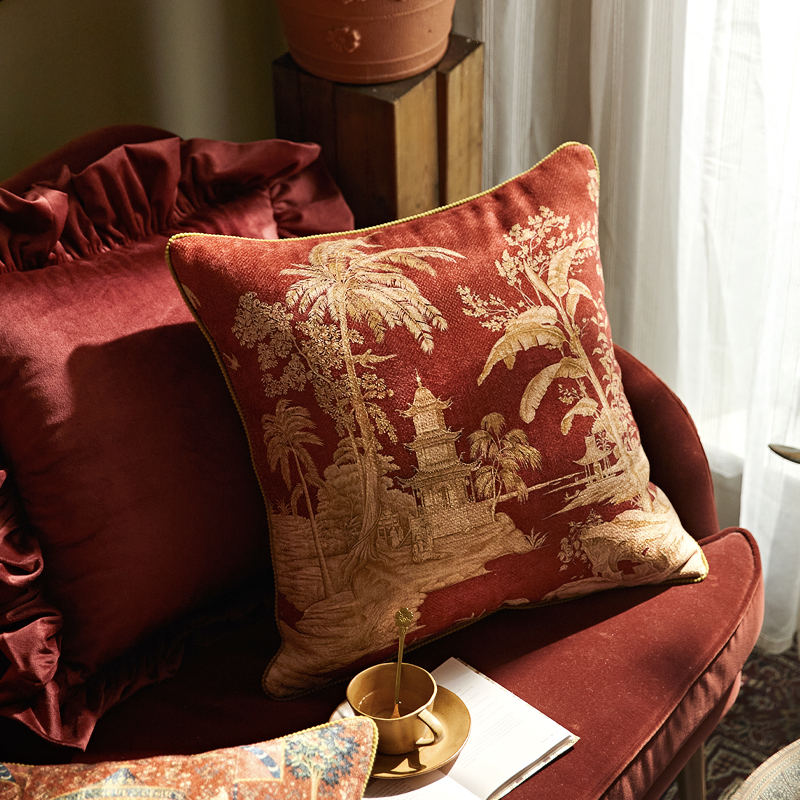 偏爱集靠枕客厅复古抱枕中国风