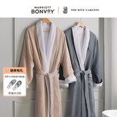 丽思卡尔顿酒店芙蕾特Frette保暖浴袍浴衣秋冬睡袍