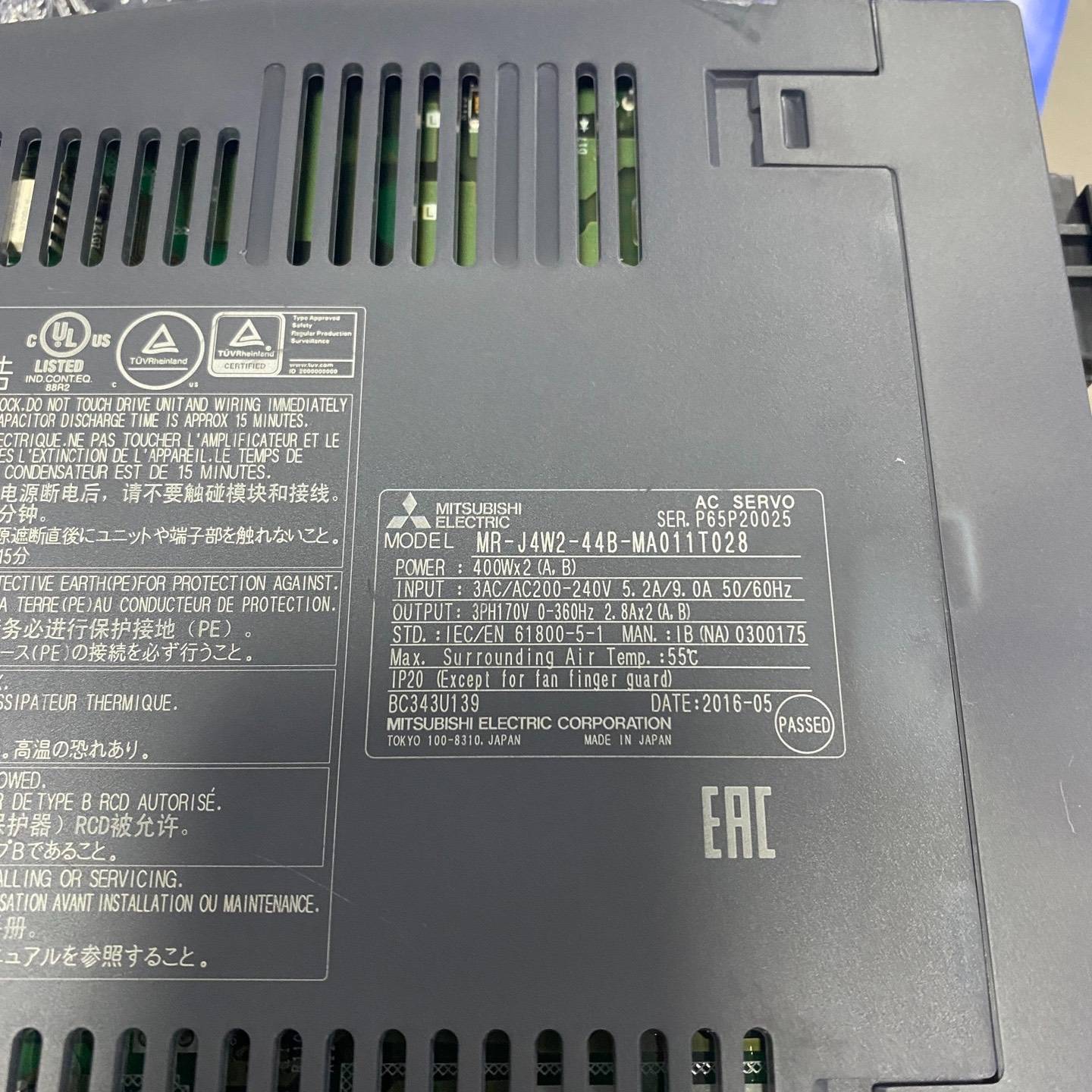 配件伺服驱动MR-J4W2-44B-MA011T028议价