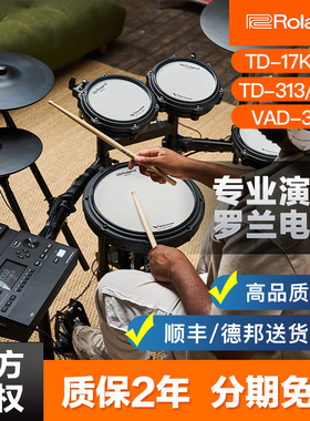 ROLAND罗兰电鼓TD313家用练习TD316演出17kvx2电子架子鼓VAD313