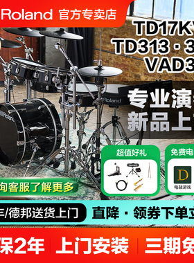 ROLAND罗兰电鼓TD313家用练习TD316演出17kvx2电子架子鼓VAD313