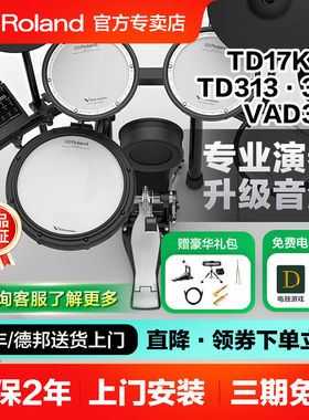 ROLAND罗兰电鼓TD313家用练习TD316演出17kvx2电子架子鼓VAD313