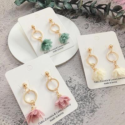 中古vintage银针耳环复古轻奢