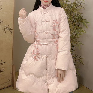 5533定制款 原创设计羽绒服立领盘扣重工刺绣羽绒服