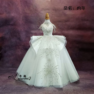 冬雨DIY手工布艺四分三分迷你人台陈列服装设计BJD婚纱材料包灼华