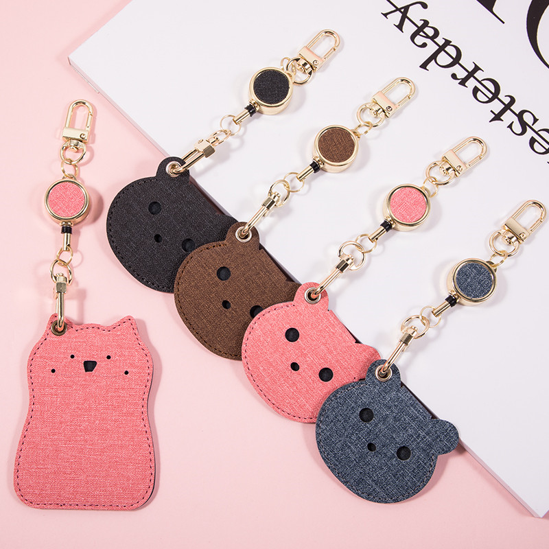 布纹水滴感应卡写字楼mini伸缩扣